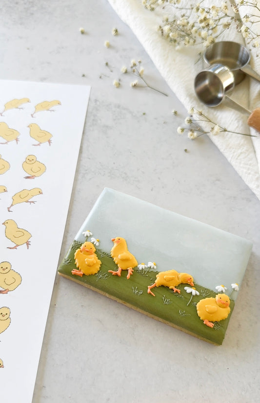 Easter Chick Royal Icing Transfers