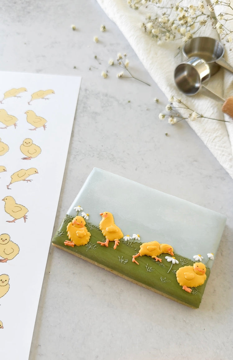 Easter Chick Royal Icing Transfers